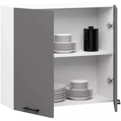 Felső konyhaszekrény 80 cm VERMINA - fehér / szürke