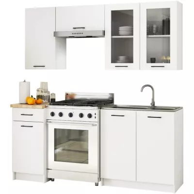 Felső vitrines szekrény 80 cm VERMINA - fehér
