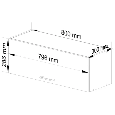 Felső szekrény csuklós ajtókkal 80 cm VERMINA - fehér