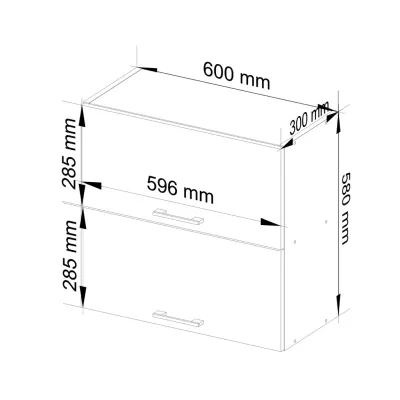 Felső fali konyhaszekrény 60 cm VERMINA - fehér