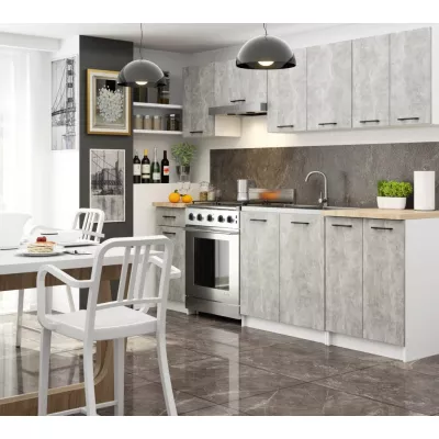 Fali konyhaszekrény 40 cm VERMINA - fehér / beton