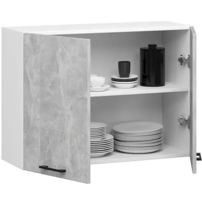 Fali konyhaszekrény 80 cm VERMINA - fehér / beton