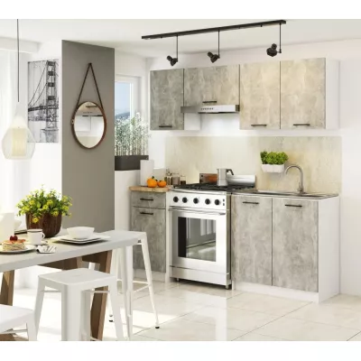 Fali konyhaszekrény 80 cm VERMINA - fehér / beton