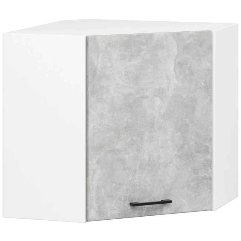 Fali sarok konyhaszekrény 60x60 cm VERMINA - fehér / beton