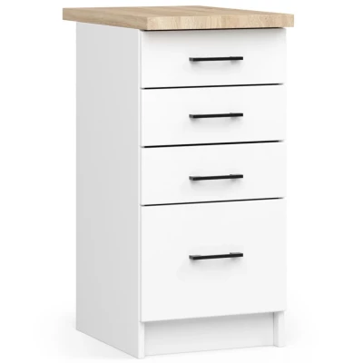 Konyhaszekrény fiókokkal 40 cm VERMINA - fehér