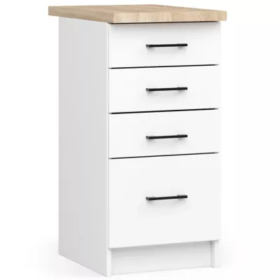 Konyhaszekrény fiókokkal 40 cm VERMINA - fehér
