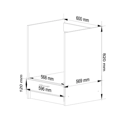 Tűzhelyszekrény 60 cm VERMINA - fehér