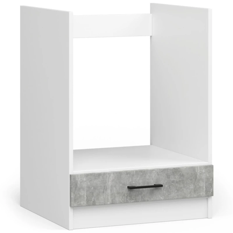 Tűzhelyszekrény 60 cm VERMINA - fehér / beton