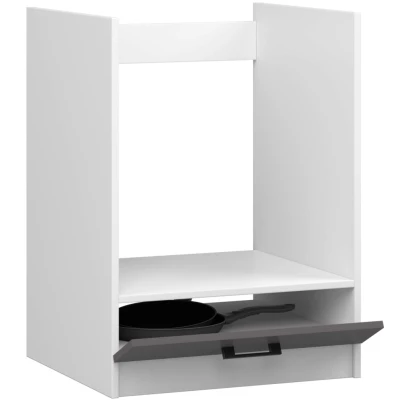 Tűzhelyszekrény 60 cm VERMINA - fehér / szürke