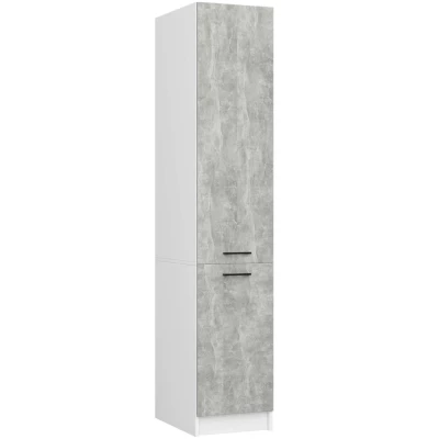 Magas konyhaszekrény 40 cm VERMINA - fehér / beton