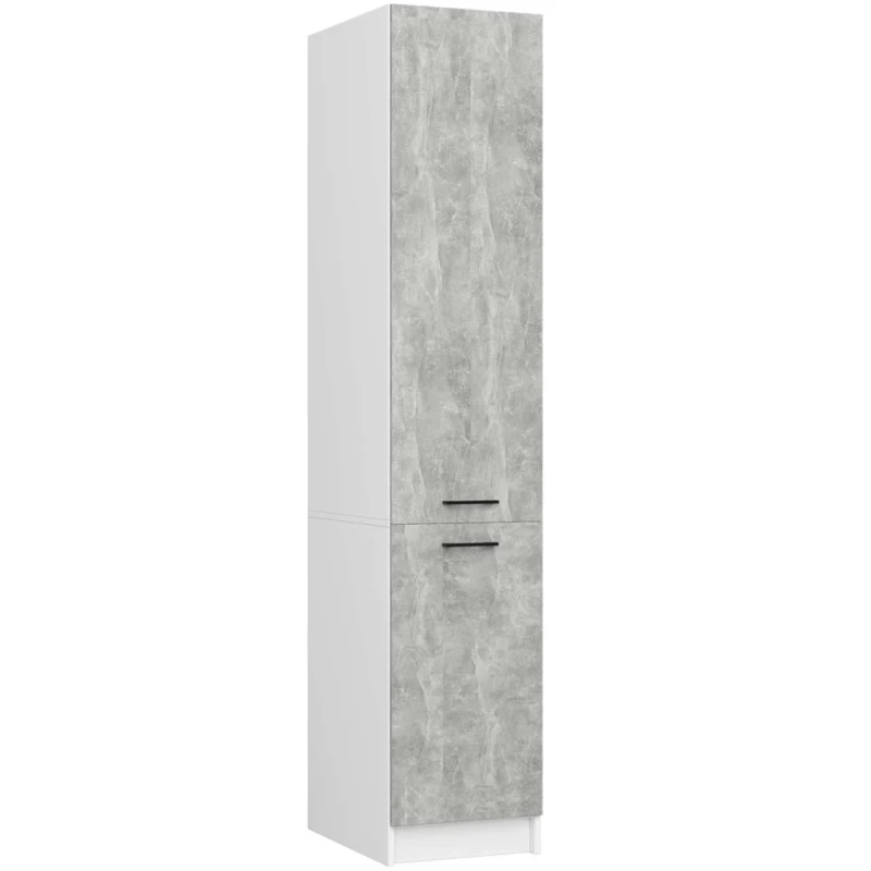 Magas konyhaszekrény 40 cm VERMINA - fehér / beton