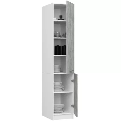 Magas konyhaszekrény 40 cm VERMINA - fehér / beton