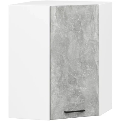 Felső sarok konyhaszekrény 60x60 cm VERMINA - fehér / beton