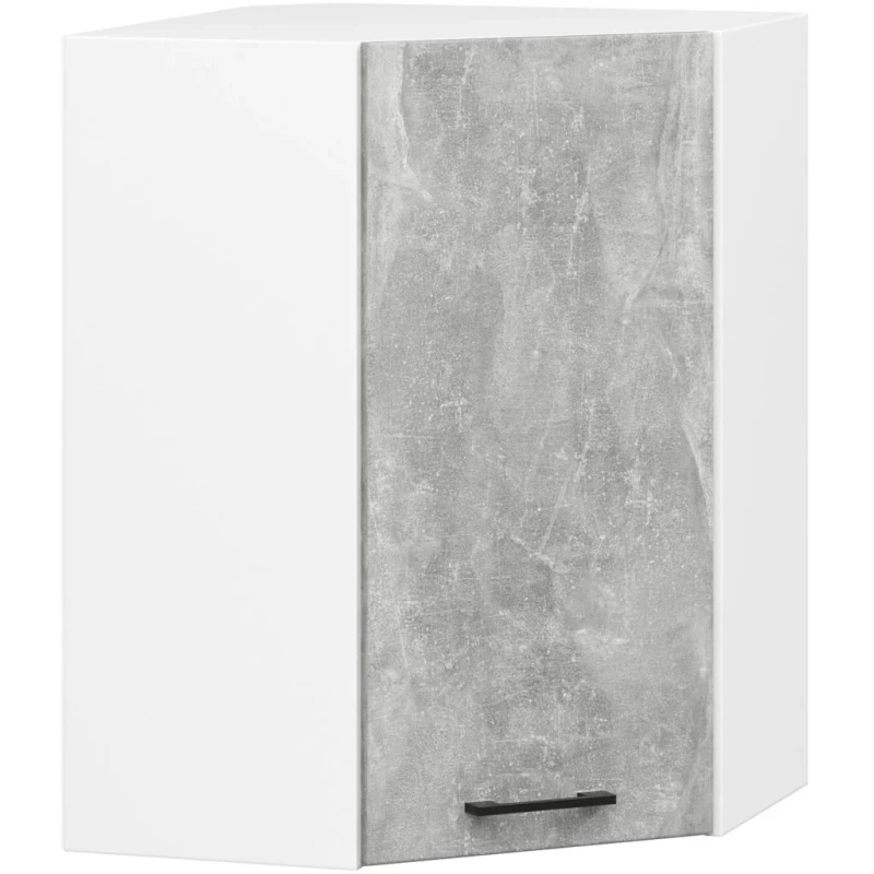 Felső sarok konyhaszekrény 60x60 cm VERMINA - fehér / beton