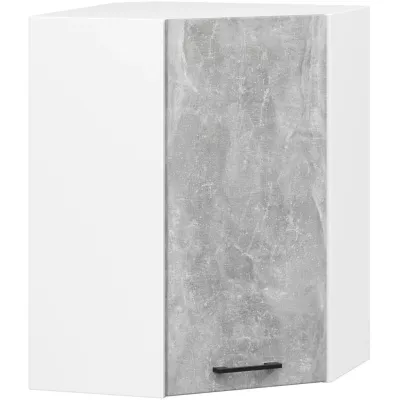 Felső sarok konyhaszekrény 60x60 cm VERMINA - fehér / beton