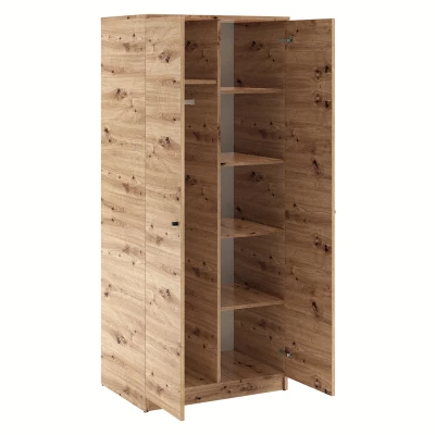 Kétajtós szekrény 80 cm GIDOEN - kézműves tölgyfa
