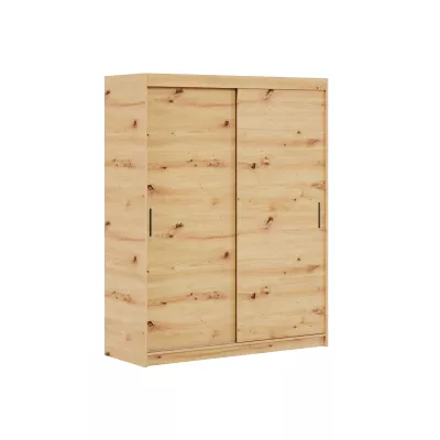 Gardróbszekrény tolóajtókkal 100 cm WARDIO - kézműves tölgyfa