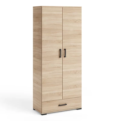 Magas, kétajtós szekrény 80 cm KLENRI - sonoma tölgyfa
