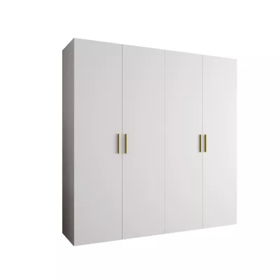 Tágas HELMA gardróbszekrény 1200 cm - fehér / arany fogantyúk