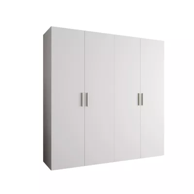 Tágas HELMA gardróbszekrény 1200 cm - fehér / ezüst fogantyúk
