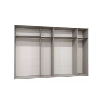 Tágas HELMA gardróbszekrény 1300 cm - fehér / ezüst fogantyúk