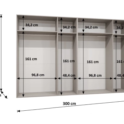 Tágas HELMA gardróbszekrény 1300 cm - kézműves tölgy / ezüst fogantyúk