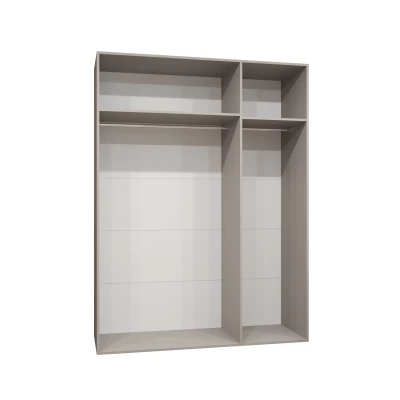 HELMA 2 tükrös ruhásszekrény 150 cm - kézműves tölgy / fekete fogantyúk