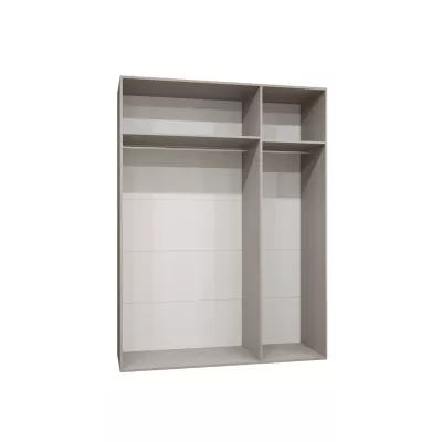 HELMA 2 tükrös ruhásszekrény 150 cm - kézműves tölgy / fekete fogantyúk
