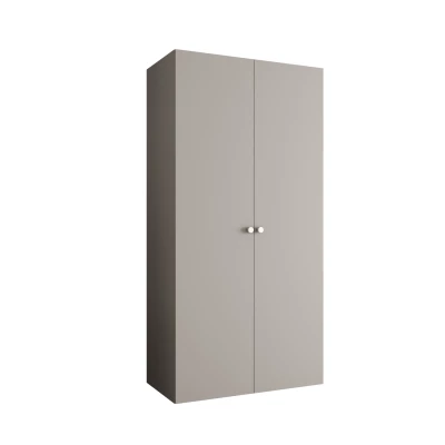 Elegáns CAITIR 1 gardróbszekrény 100 cm - kasmír / ezüst fogantyúk