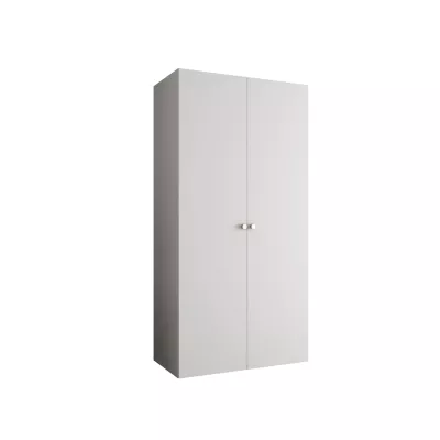 Elegáns CAITIR 1 gardróbszekrény 100 cm - fehér / ezüst fogantyúk