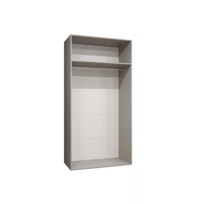 Tükrös gardrób CAITIR 2 100 cm - kasmír / ezüst fogantyú