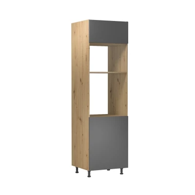 VALEN beépített szekrény - szélesség 60 cm, kézműves tölgy / szürke