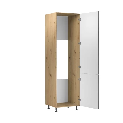 VALEN beépített hűtőszekrény szekrény - szélesség 60 cm, kézműves tölgy / szürke