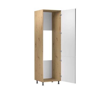 VALEN beépített hűtőszekrényhez való szekrény - szélesség 60 cm, kézműves tölgy / szürkésbézs
