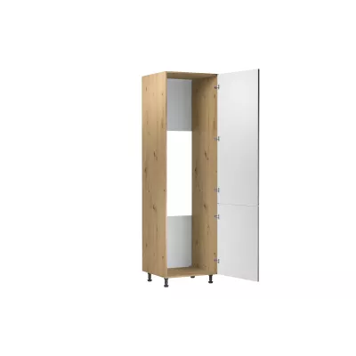 VALEN beépített hűtőszekrényhez való szekrény - szélesség 60 cm, kézműves tölgy / szürkésbézs