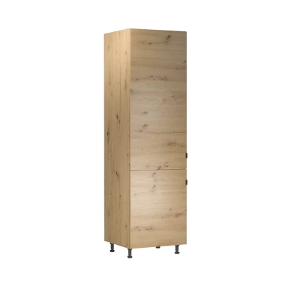 VALEN beépített hűtőszekrény szekrény - szélesség 60 cm, kézműves tölgyfa