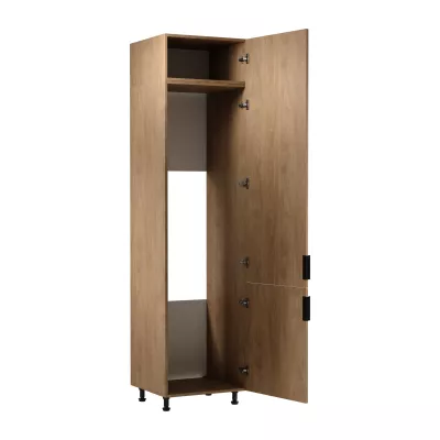 Beépített hűtőszekrény szekrény SALERNO - szélesség 60 cm, tölgyfa
