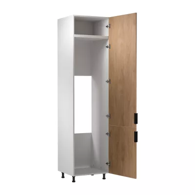 Beépített hűtőszekrény szekrény SALERNO - szélesség 60 cm, fehér / tölgy