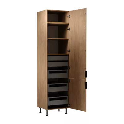 SALERNO élelmiszerszekrény - szélesség 60 cm, tölgyfa