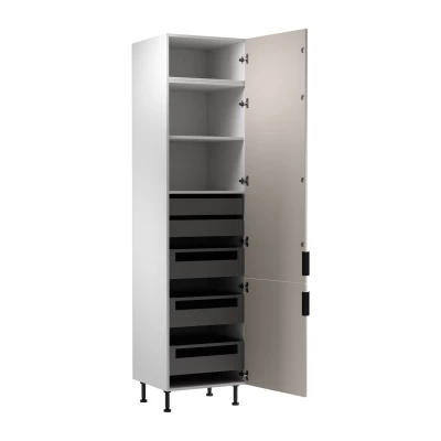 SALERNO élelmiszerszekrény - szélesség 60 cm, fehér / bézs