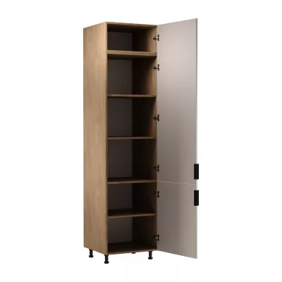 Magas konyhaszekrény SALERNO - szélesség 60 cm, tölgy / bézs