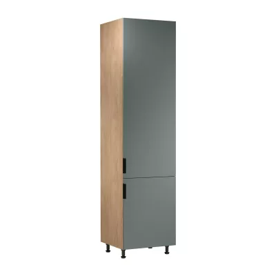 Magas konyhaszekrény SALERNO - szélesség 60 cm, tölgy / zöld