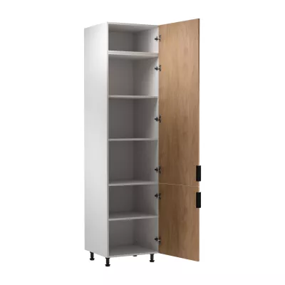 Magas konyhaszekrény SALERNO - szélesség 60 cm, fehér / tölgy