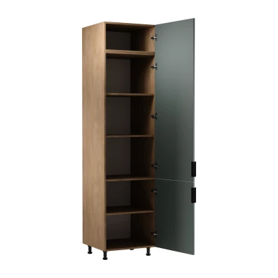 Magas konyhaszekrény SALERNO - szélesség 60 cm, balti vihar / zöld