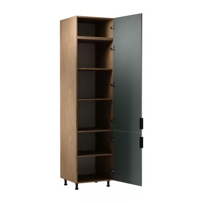 Magas konyhaszekrény SALERNO - szélesség 60 cm, balti vihar / zöld