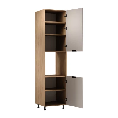 Konyhaszekrény beépített sütőhöz SALERNO - szélesség 60 cm, tölgy / bézs