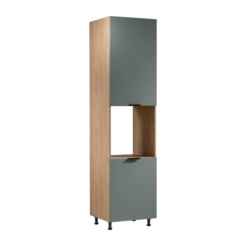 Konyhaszekrény beépített sütőhöz SALERNO - szélesség 60 cm, tölgy / zöld