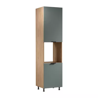 Konyhaszekrény beépített sütőhöz SALERNO - szélesség 60 cm, tölgy / zöld