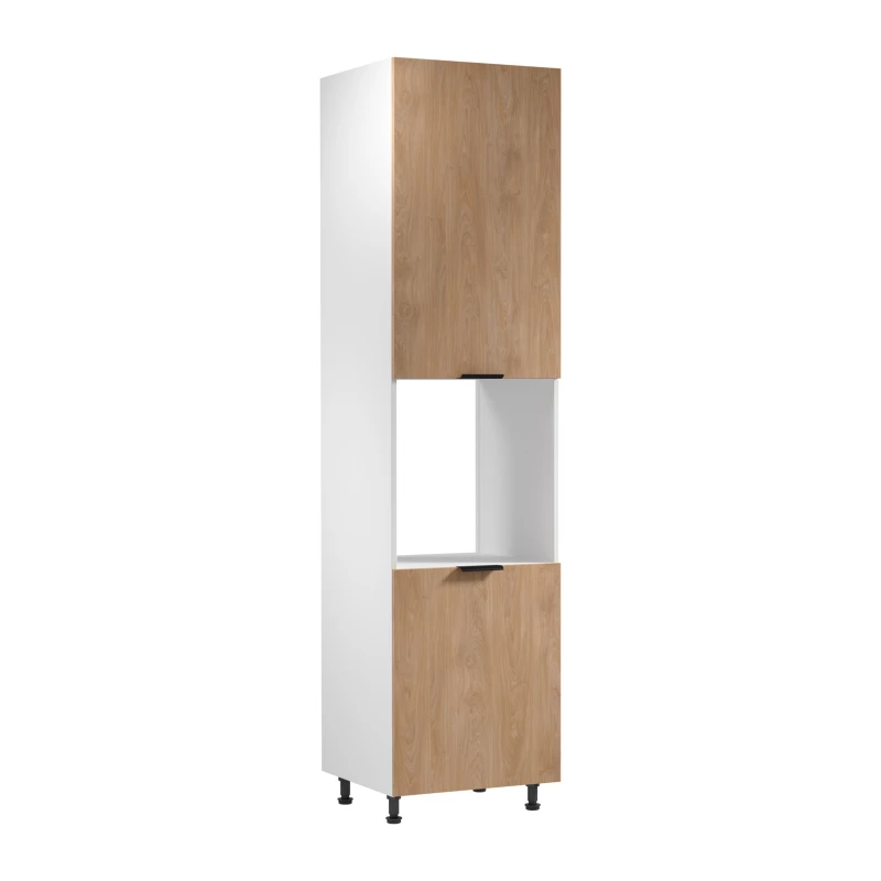 Konyhaszekrény beépített sütőhöz SALERNO - szélesség 60 cm, fehér / tölgy