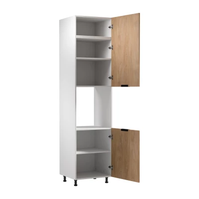 Konyhaszekrény beépített sütőhöz SALERNO - szélesség 60 cm, fehér / tölgy